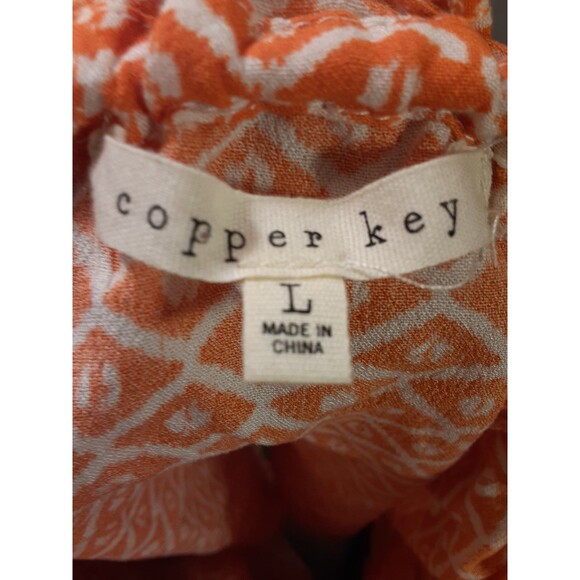 Copper Key NWT Orange Flirty Tie Straps Tank Top Size Large - Picture 6 of 9